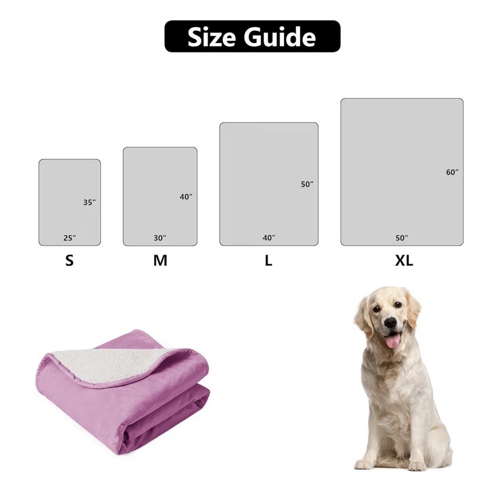 Bigbeer Waterproof Dog Blanket For Couch, Leak Proof Pet Blanket 50 X 60 XL New - Picture 6 of 7